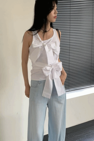 蝴蝶結綁帶背心